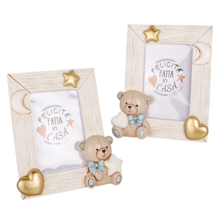 ORSO PORTAFOTO 16X19CM   AZZURRO ASSORTITI
