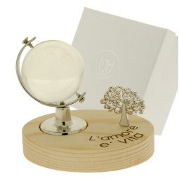 MAPPAMONDO H8CM BASE LEGNO ALBERO VITA GIFTBOX