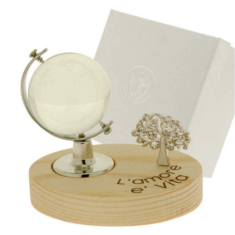 MAPPAMONDO H8CM BASE LEGNO ALBERO VITA GIFTBOX