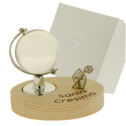 MAPPAMONDO H8CM BASE LEGNO SANTA CRESIMA GIFTBOX