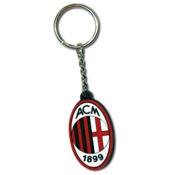 PORTACHIAVI LOGO MILAN IN GOMMA MORBIDA