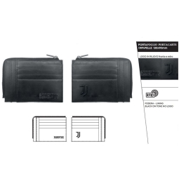 PORTAFOGLIO PORTACARTE IN PELLE 130X90MM JUVENTUS