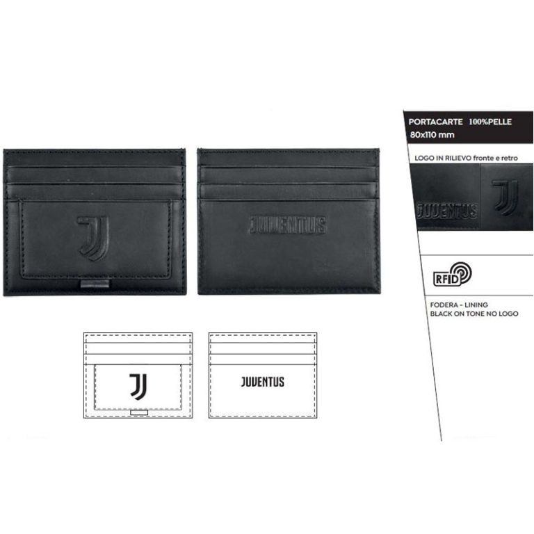 PORTACARTE IN PELLE 80X110MM JUVENTUS