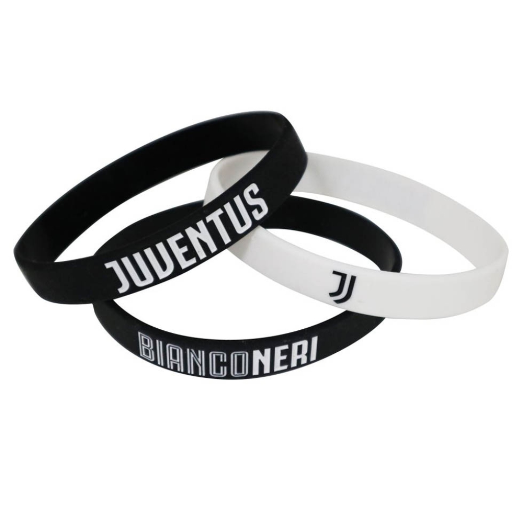 SET BRACCIALETTI IN SILICONE JUVENTUS: vendita ingrosso con consegna veloce