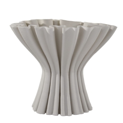 VASO COPPA D25H22CM LINEA SAND BIANCO