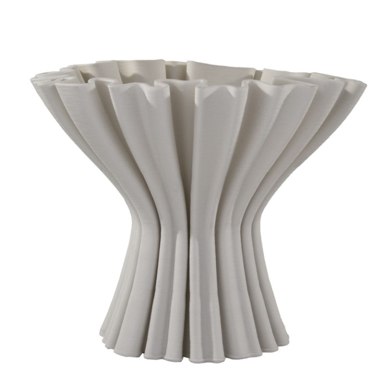 VASO COPPA D25H22CM LINEA SAND BIANCO