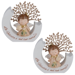ANGIOLETTO CON ALBERO VITA H11CM COMUNIONE