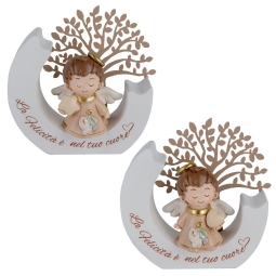 ANGIOLETTO CON ALBERO VITA H11CM CRESIMA