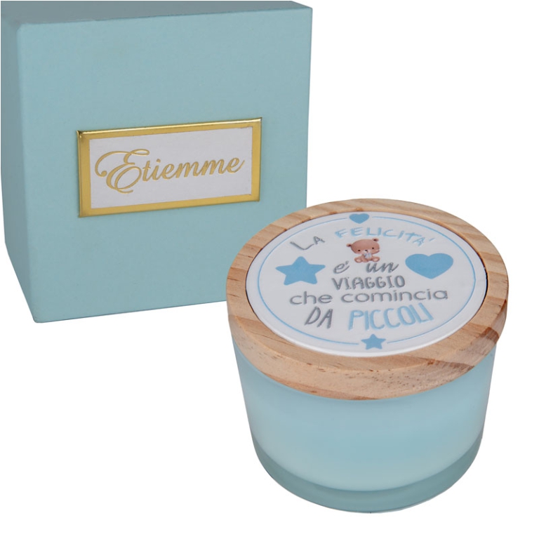 CANDELA PROFUMATA D7H6CM CELESTE