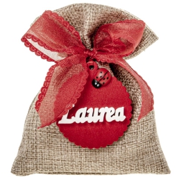 SACCHETTO RUSTIC LAUREA  10X12CM 12PZ