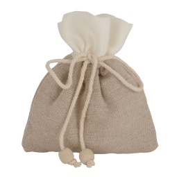SACCHETTO 12PZ BI-NATURAL BORDO BIANCO H12CM