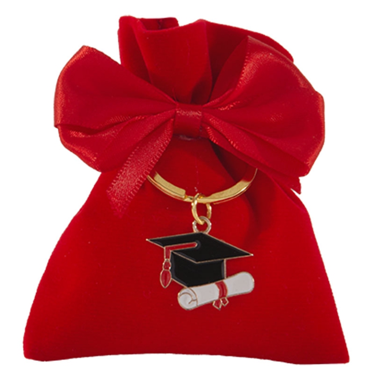 SACCHETTO ATENEO LAUREA  8X12CM 12PZ CON DECORO