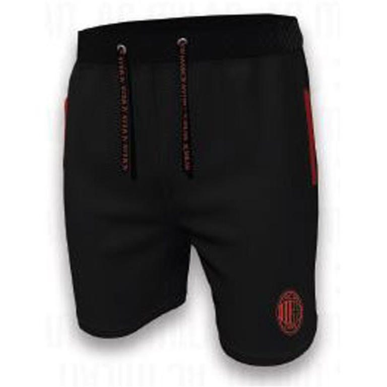 PANTALONCINO ADULTO NERO FRENCH TERRY TG.M MILAN