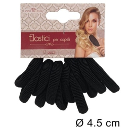 ELASTICI PER CAPELLI 12PZ NERI
