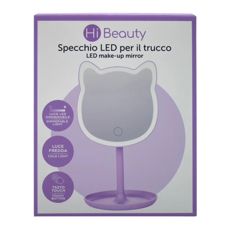 SPECCHIO LED PER IL TRUCCO GATTO 15,3X14X26CM 2