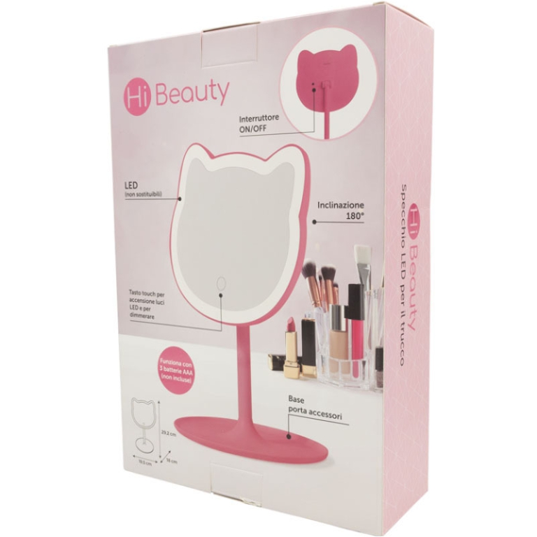 SPECCHIO LED GATTO 19X18X29CM 2