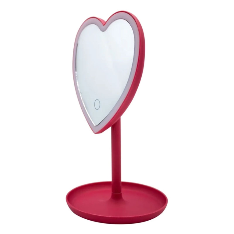 SPECCHIO LED PER IL TRUCCO CUORE 15,7X14X26CM