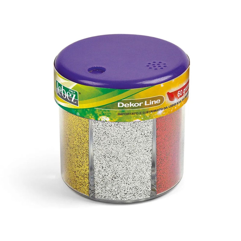 PORPORINA 50GR DISPENSER 6 COLORI GLITTER 6PZ 2