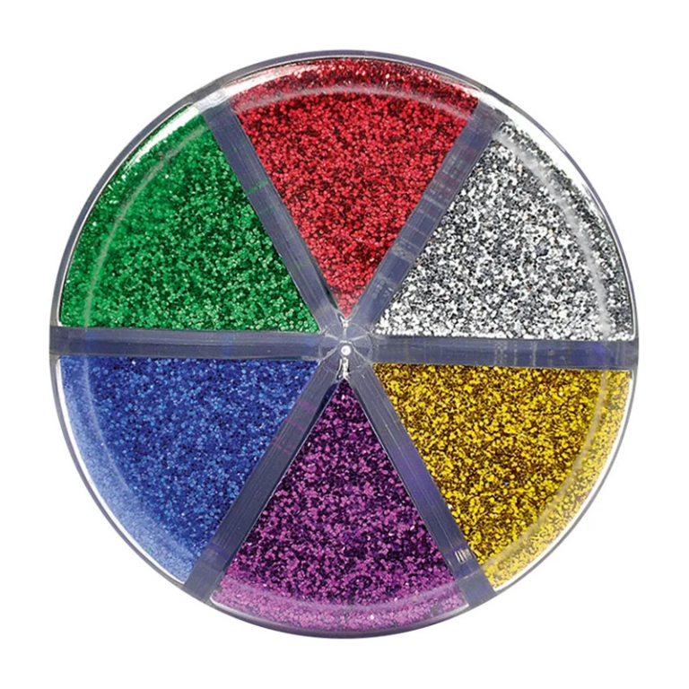 PORPORINA 50GR DISPENSER 6 COLORI GLITTER 6PZ 5