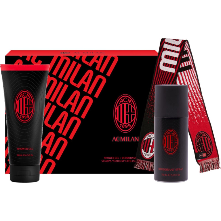 CONFEZIONE DEODORANTE+GEL DOCCIA+SCIARPA MILAN