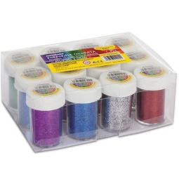 PORPORINA 15GR 12PZ GLITTER COLORI ASSORTITI