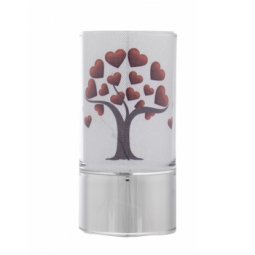 LAMPADA IN VETRO 7X15CM  CUORI