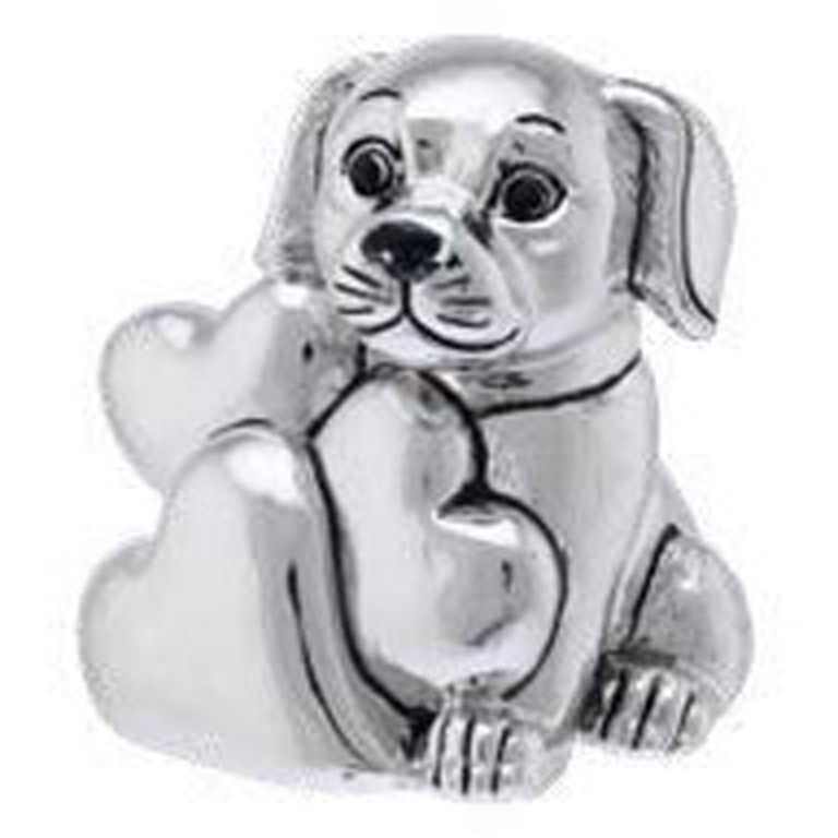 DECORO CANE 5X4H5CM      ARGENTATO