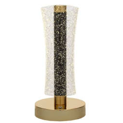 LAMPADA H23CM LED COLOR  ORO/NERO RICARICABILE