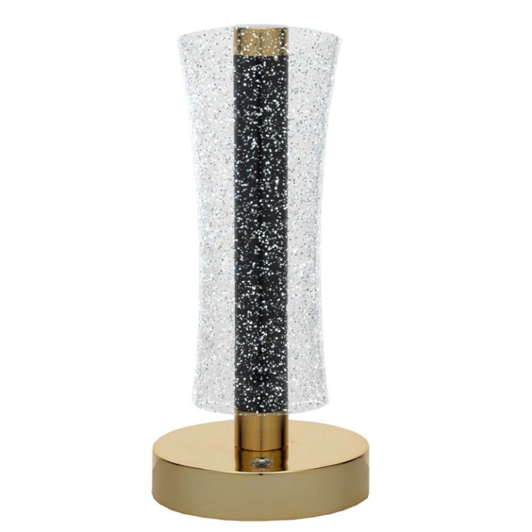 LAMPADA H23CM LED COLOR  ORO/NERO RICARICABILE 2