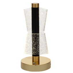 LAMPADA H23CM LED COLOR  ORO/NERO RICARICABILE