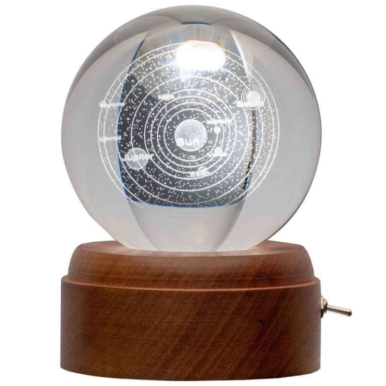 CARILLON SFERA LUMINOSA  D10CM GALASSIA USB