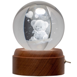 CARILLON SFERA LUMINOSA  D10CM ORSETTO USB