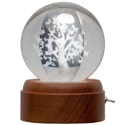 CARILLON SFERA LUMINOSA  D10CM ALBERO FARFALLE USB