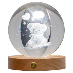 SFERA LUMINOSA D10CM     ORSETTO USB GIFTBOX
