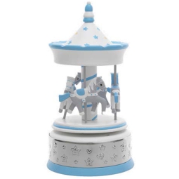 CARILLON GIOSTRA LEGNO   AZZURRO 11X23CM