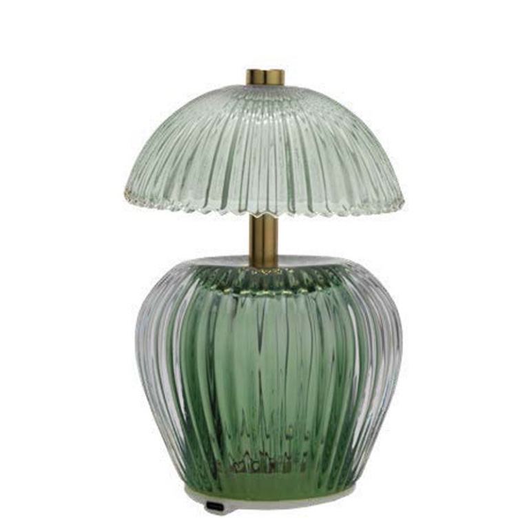 LAMPADA VETRO H16CM RICARICA USB VERDE 3
