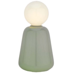 LAMPADA VASO VETRO H27CM SALVIA CON LAMPADINA