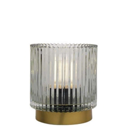 LAMPADA VETRO H12CM SALVIA A BATTERIA