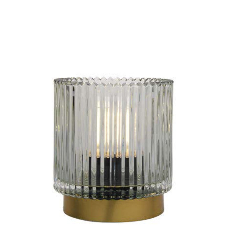 LAMPADA VETRO H12CM SALVIA A BATTERIA