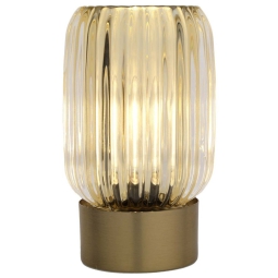 LAMPADA VETRO H15CM SENAPE A BATTERIA