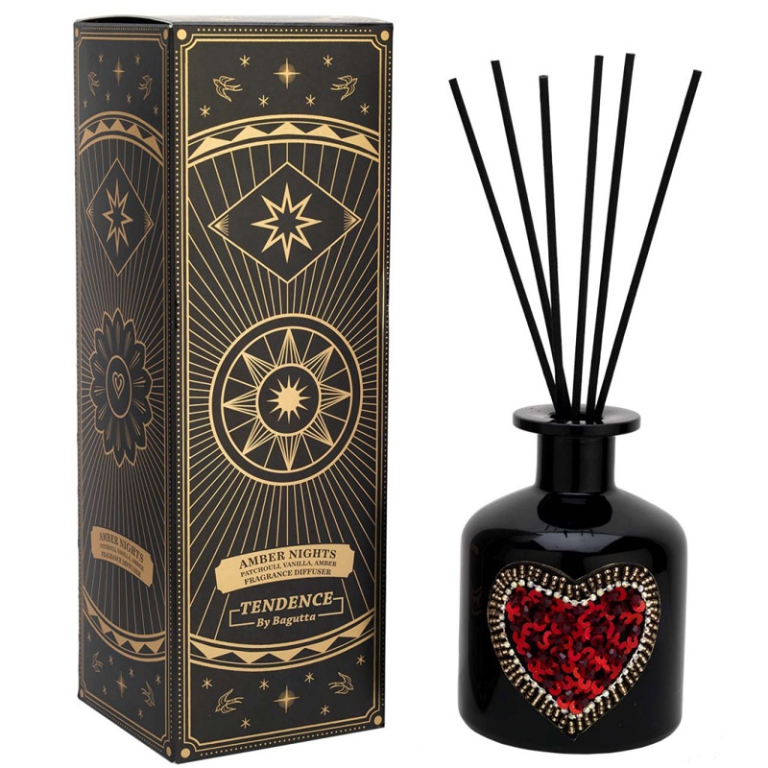 PROFUMATORE DELUXE H11CM CUORE AMBRA CON SCATOLA