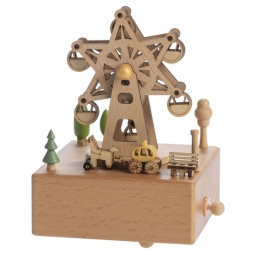 CARILLON LEGNO RUOTA PANORAMICA 12X11X15CM