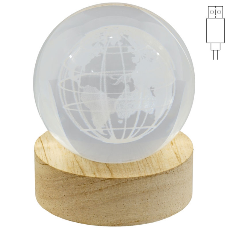 LAMPADA GLOBO D6 H8CM    CON USB E GIFTBOX