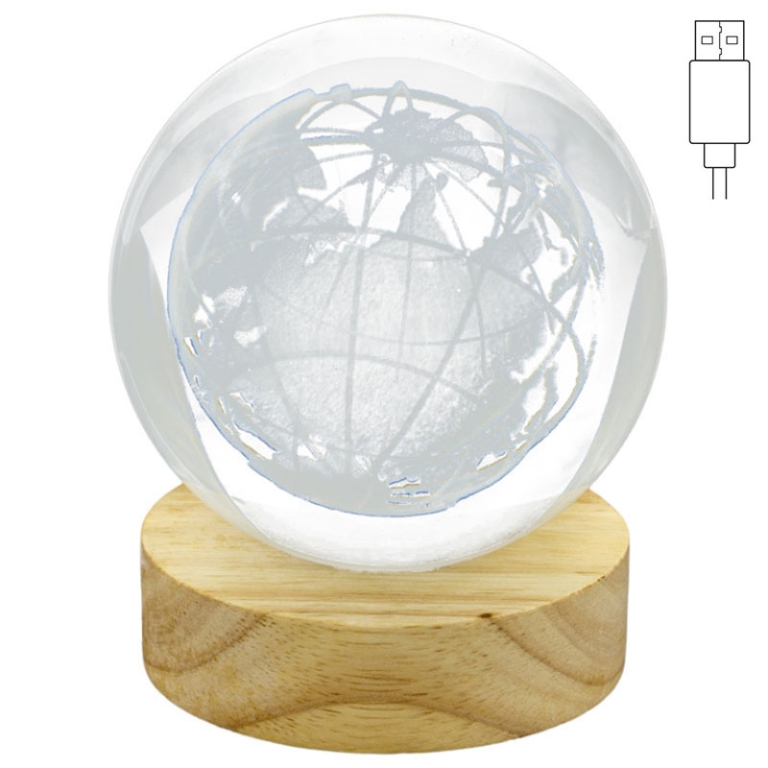 LAMPADA GLOBO D8 H10CM   CON USB E GIFTBOX