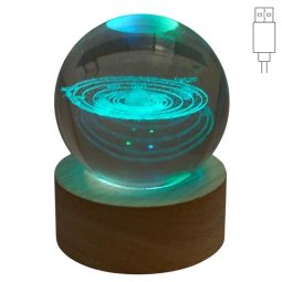 SFERA LUMINOSA D6H8CM PIANETI MULTICOLORE USB GIFTBOX