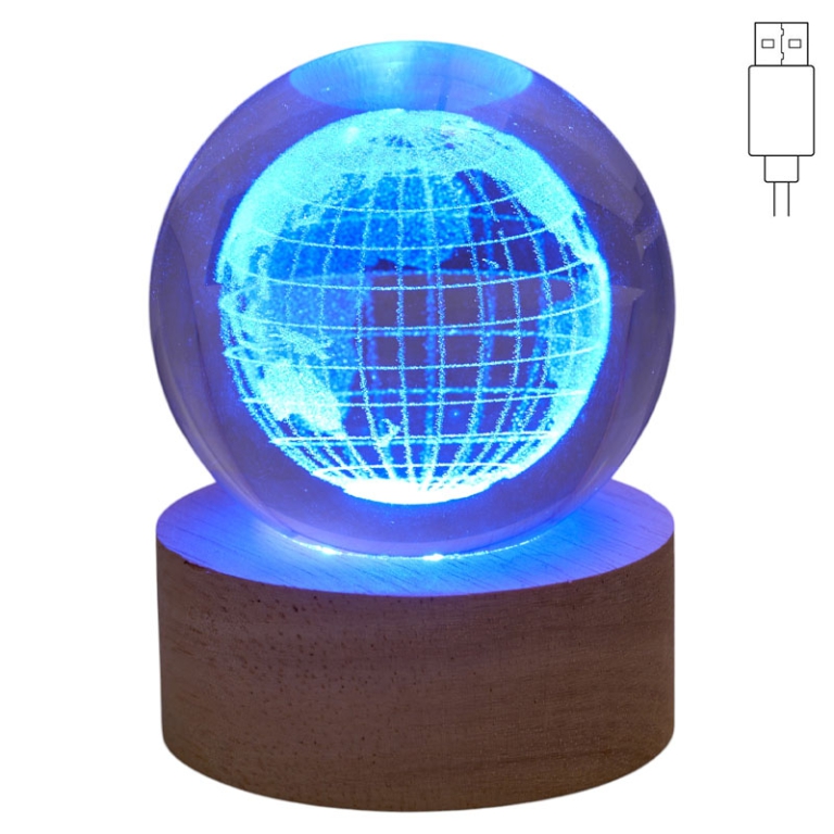 LAMPADA GLOBO MULTICOLOR D8H10CM USB E GIFTBOX