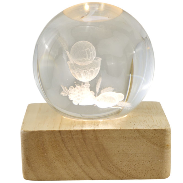 SFERA LUMINOSA 6X6X8CM CALICE BASE QUADRATA