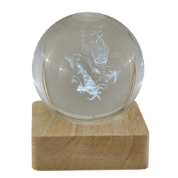 SFERA LUMINOSA 8X8X10CM  CRESIMA BATTERIA GIFTBOX