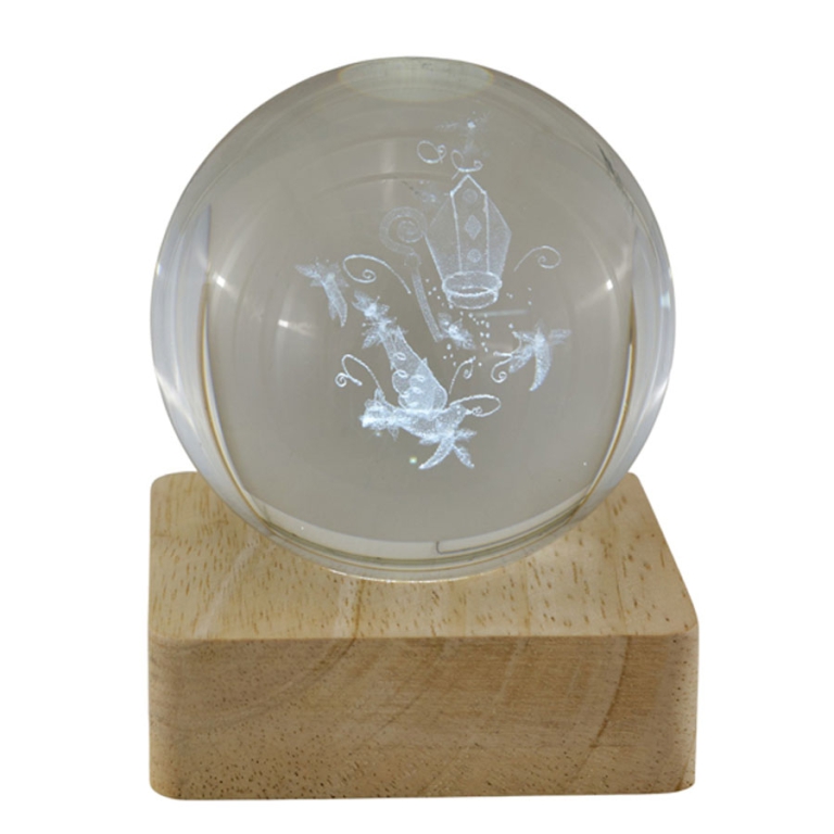 SFERA LUMINOSA 8X8X10CM  CRESIMA BATTERIA GIFTBOX