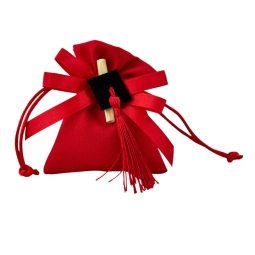 SACCHETTO LAUREA 12PZ    8X10CM ROSSO PERGAMENA